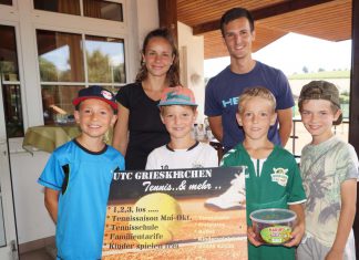 Kinder für Tennis begeistert