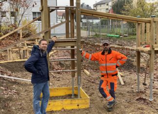 Spielplatz-Baustelle in Wagram